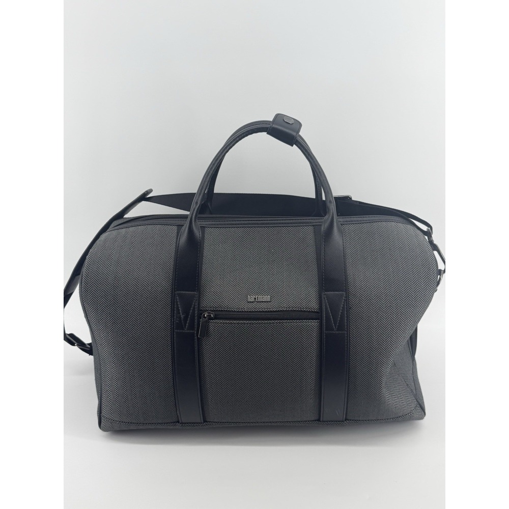 HARTMANN Herringbone 19" Deluxe Weekend Duffel Bag Black Herringbone